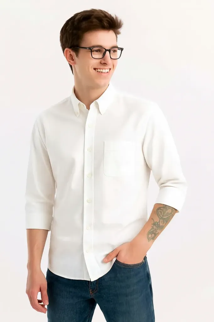 Minimal Vibes White Shirt Drop